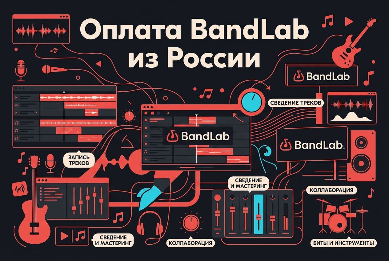 Как оплатить BandLab из России в 2026 году: музыкальная студия без зарубежной карты