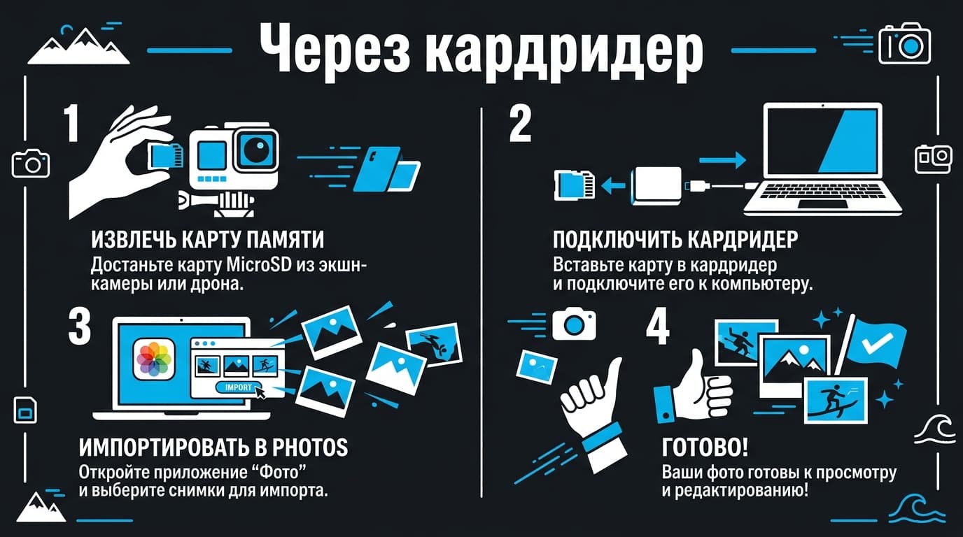 Как подключить GoPro к MacBook: три способа перенести и смонтировать — фото 3