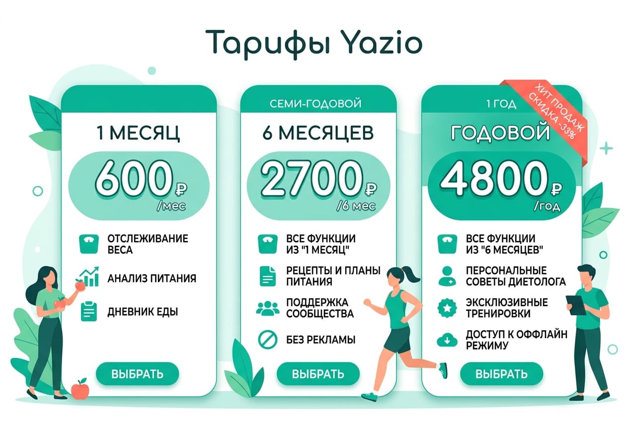 Как оплатить подписку Yazio из России в 2026 году — фото 2