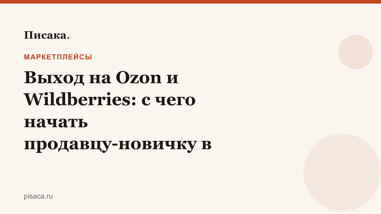 Выход на Ozon и Wildberries: с чего начать продавцу-новичку в 2025