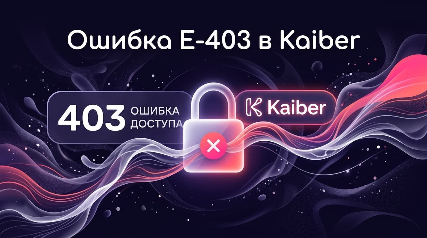 Error code: E-403 в Kaiber — что это за ошибка и как её убрать