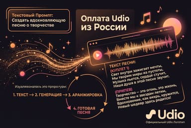 Как оплатить Udio из России в 2026 году: генератор музыки без зарубежной карты