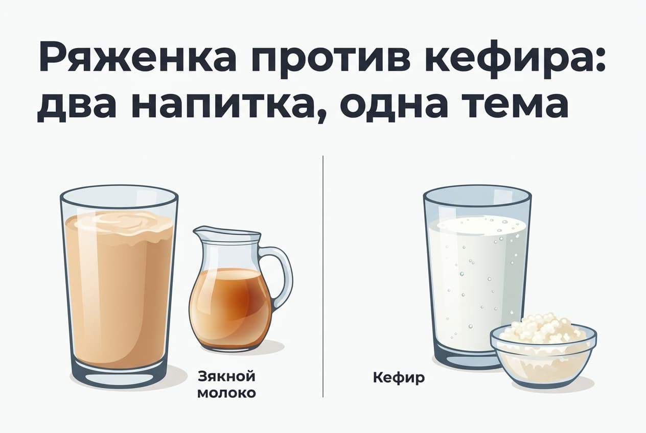 Ряженка или кефир: что полезнее и чем они отличаются