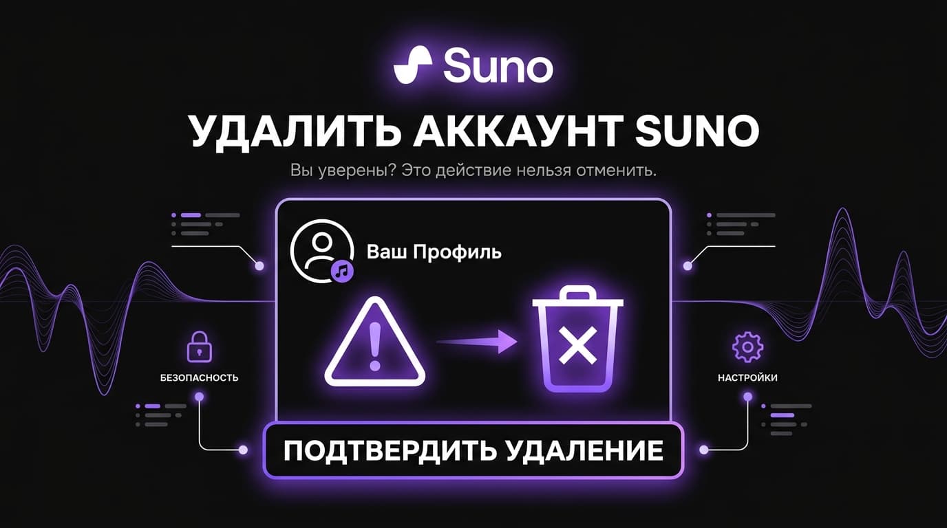Удаление аккаунта Suno: пошаговая инструкция и что сделать до нажатия кнопки