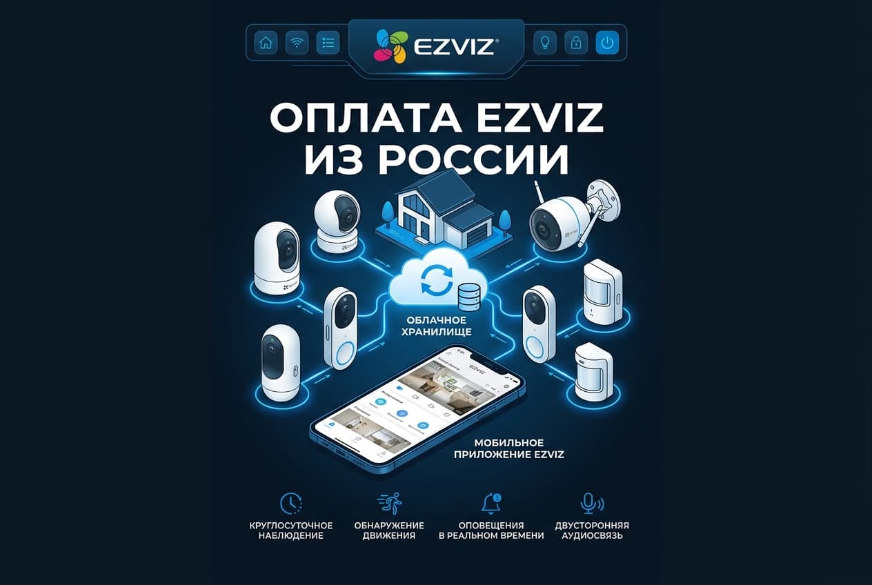 Как оплатить подписку EZVIZ из России в 2026 году: без зарубежной карты