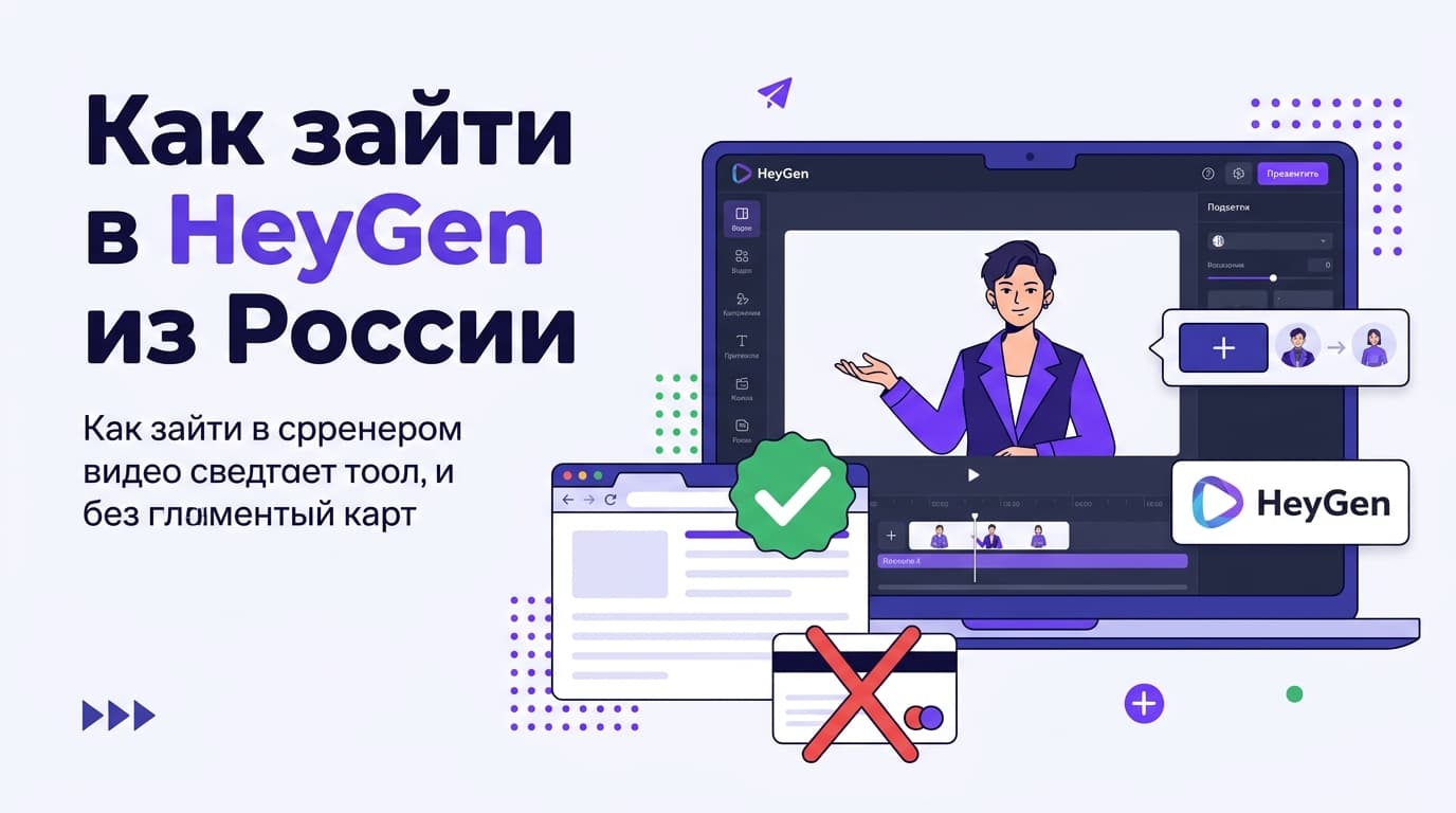 Как зайти в HeyGen из России в 2026: доступ, регистрация и что осталось в бесплатном тарифе