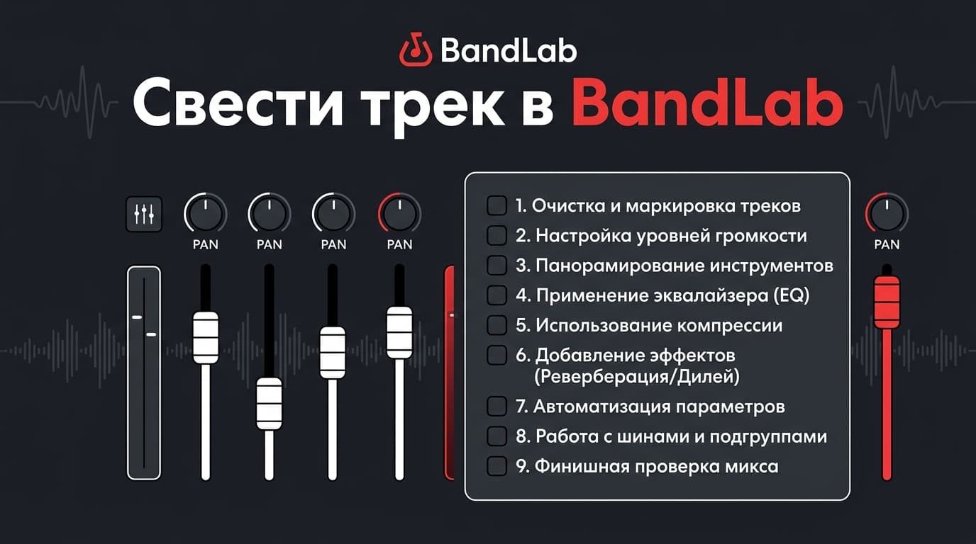 Сведение трека в BandLab: чеклист, чтобы микс звучал собранно