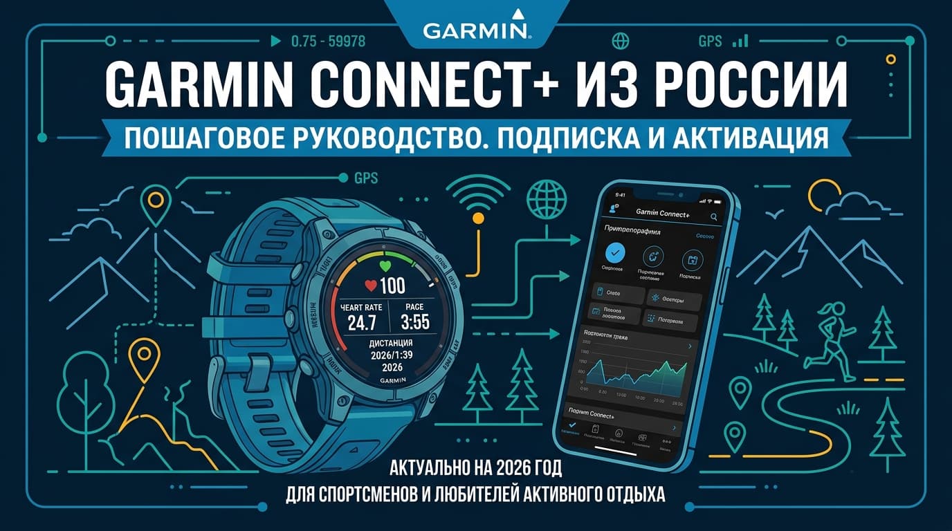 Как оформить подписку Garmin Connect+ из России в 2026 году