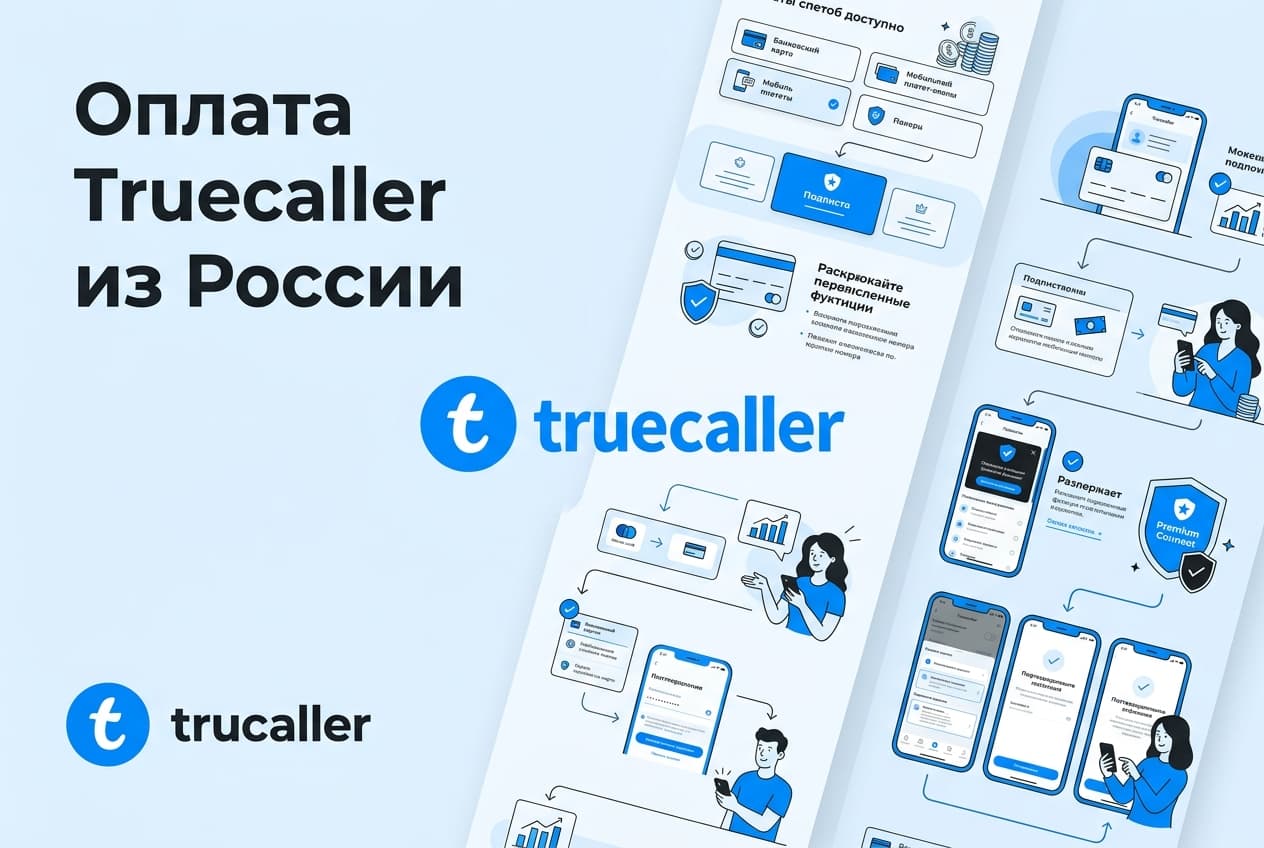 Как оплатить подписку Truecaller в России в 2026 году: без зарубежной карты