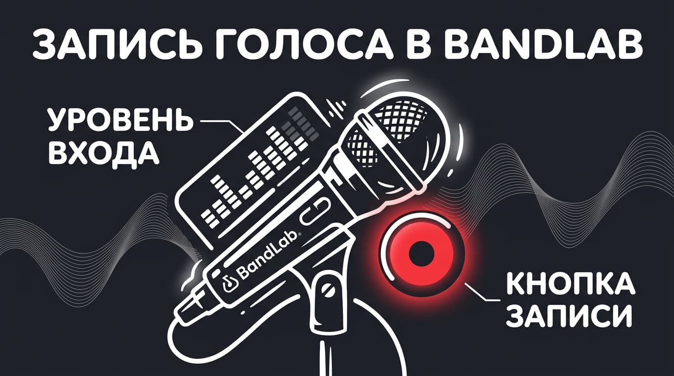 Как записать чистый вокал в BandLab: настройка микрофона и входа