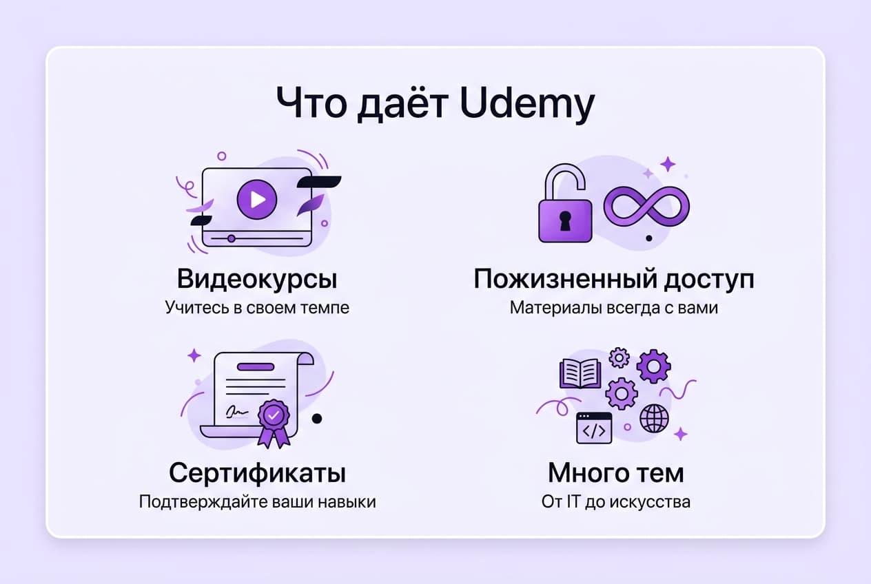 Как купить курсы на Udemy из России в 2026 году: без зарубежной карты — фото 1