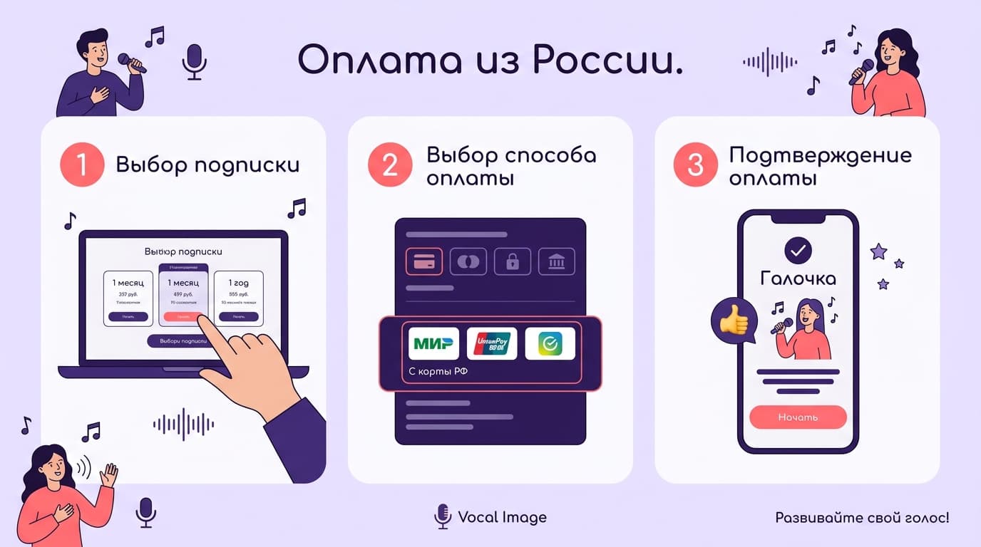 Как оплатить подписку Vocal Image из России в 2026 году — фото 3
