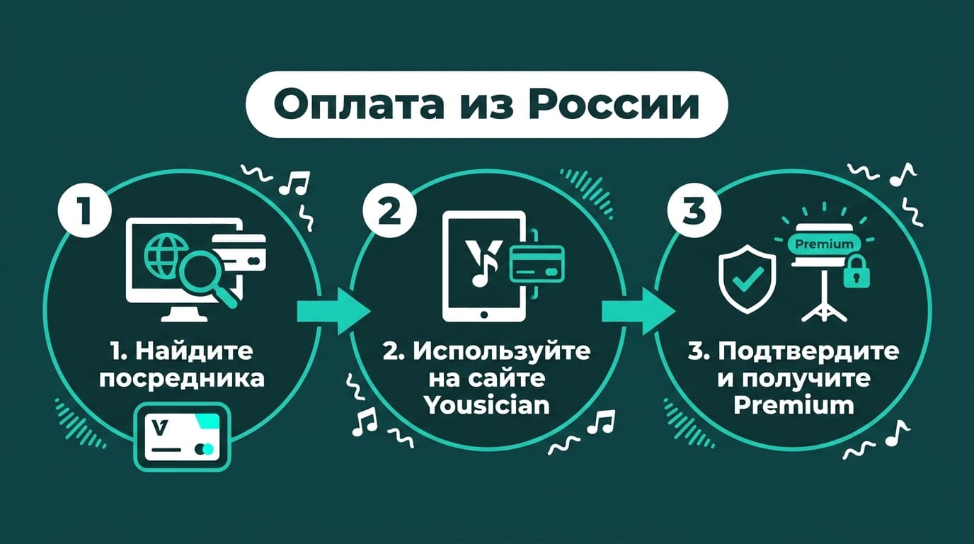 Yousician: как оплатить подписку из России в 2026 году — фото 3