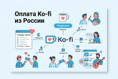 Как оплатить Ko-fi из России в 2026 году: без зарубежной карты