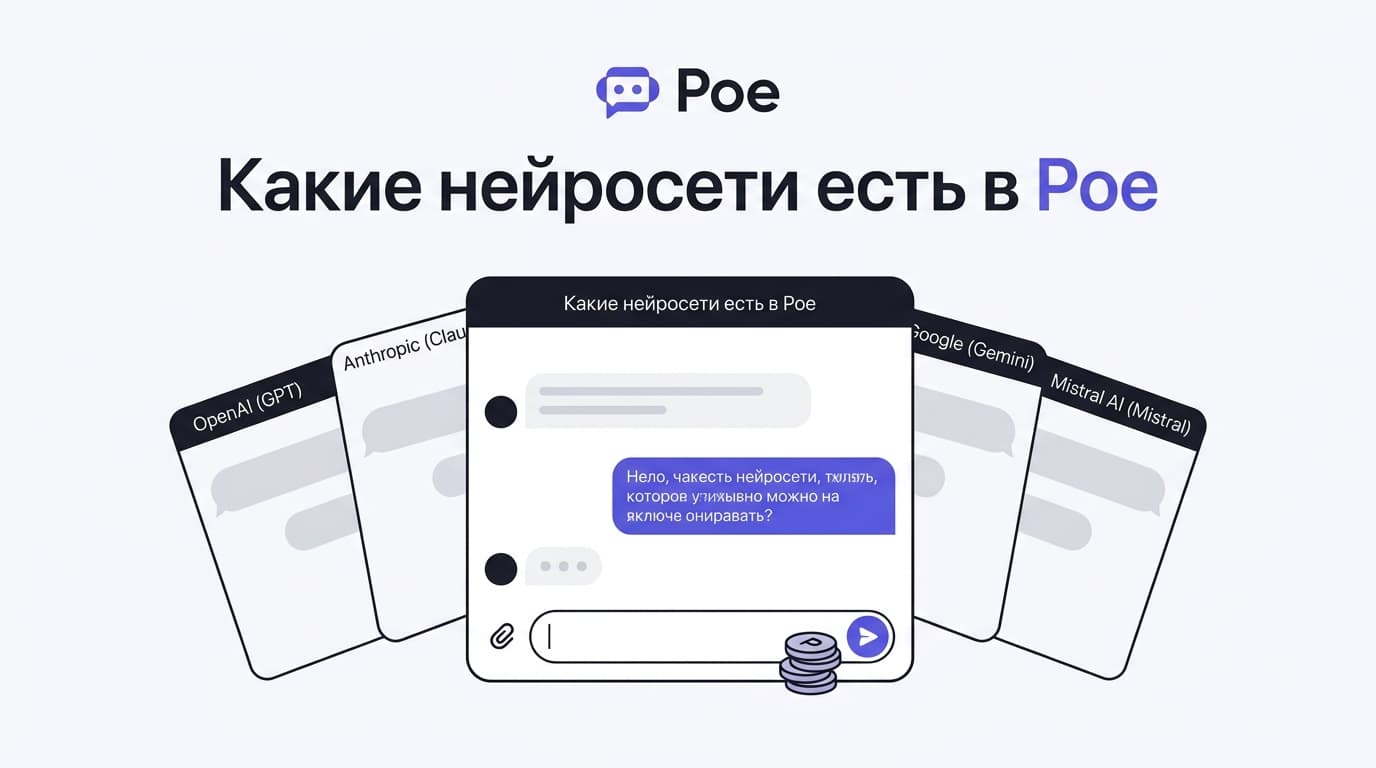 Какие нейросети доступны в Poe в 2026: ChatGPT, Claude, Gemini, Grok и ещё под две сотни моделей