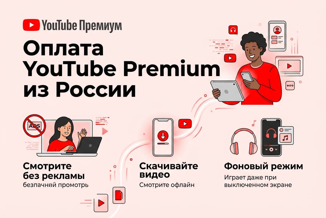 Как оформить подписку YouTube Premium из России в 2026 году: без зарубежной карты