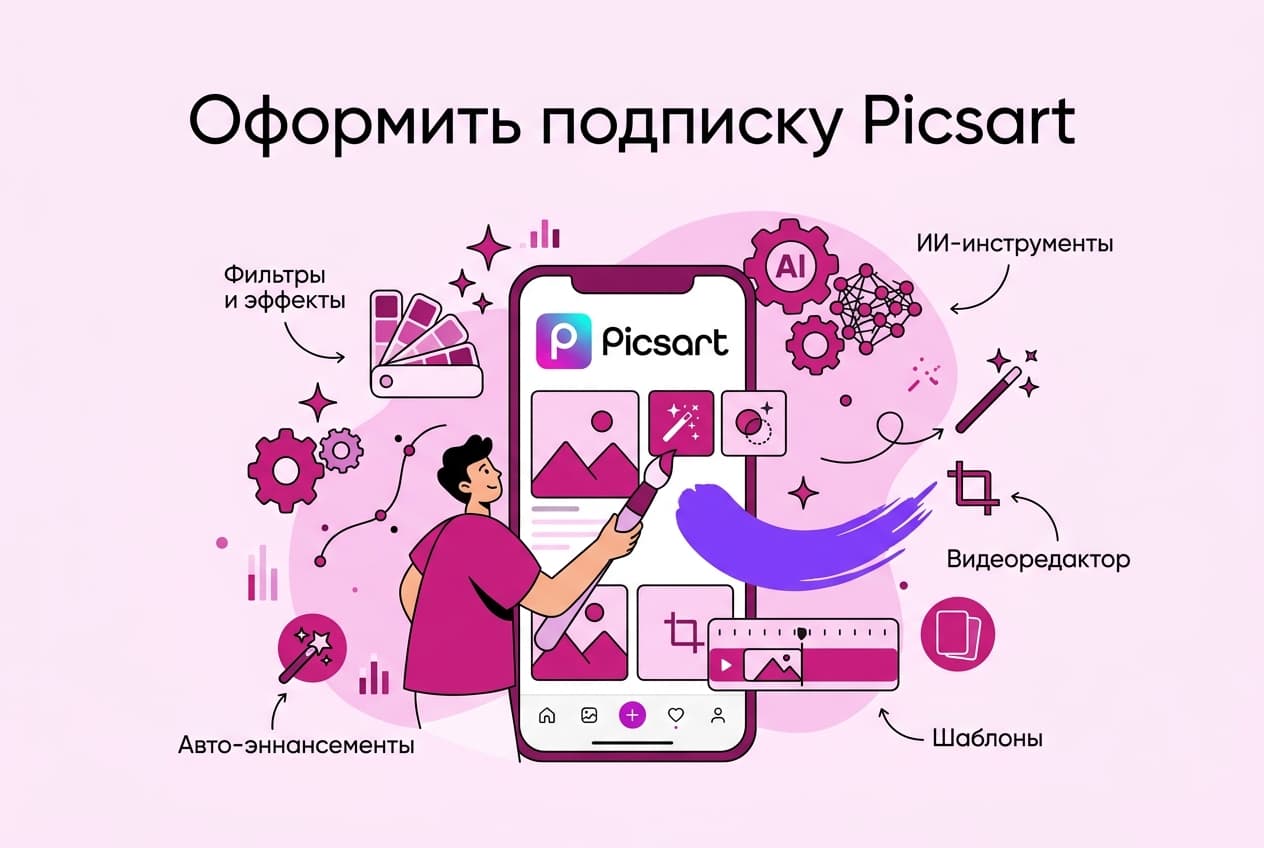 Как оформить подписку в Picsart из России в 2026 году: без зарубежной карты