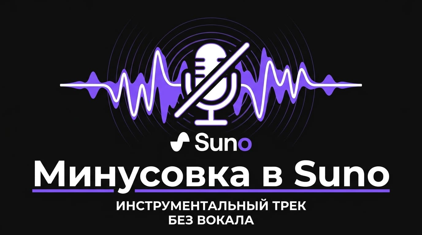 Инструментал и минусовка в Suno: два способа получить трек без вокала и как настроить аранжировку