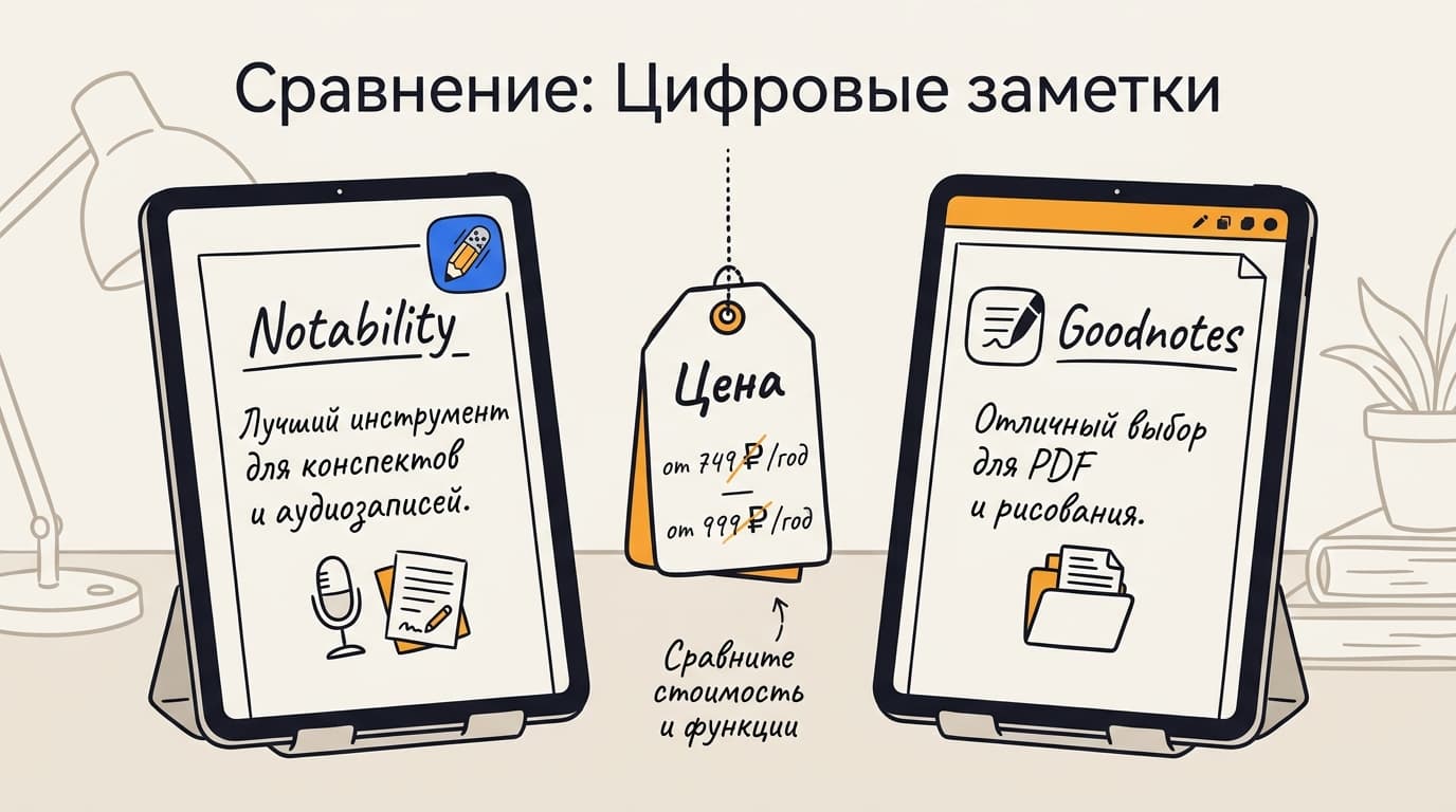 Notability vs Goodnotes: во сколько обходится каждая и что дают бесплатно
