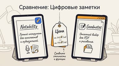Notability vs Goodnotes: во сколько обходится каждая и что дают бесплатно