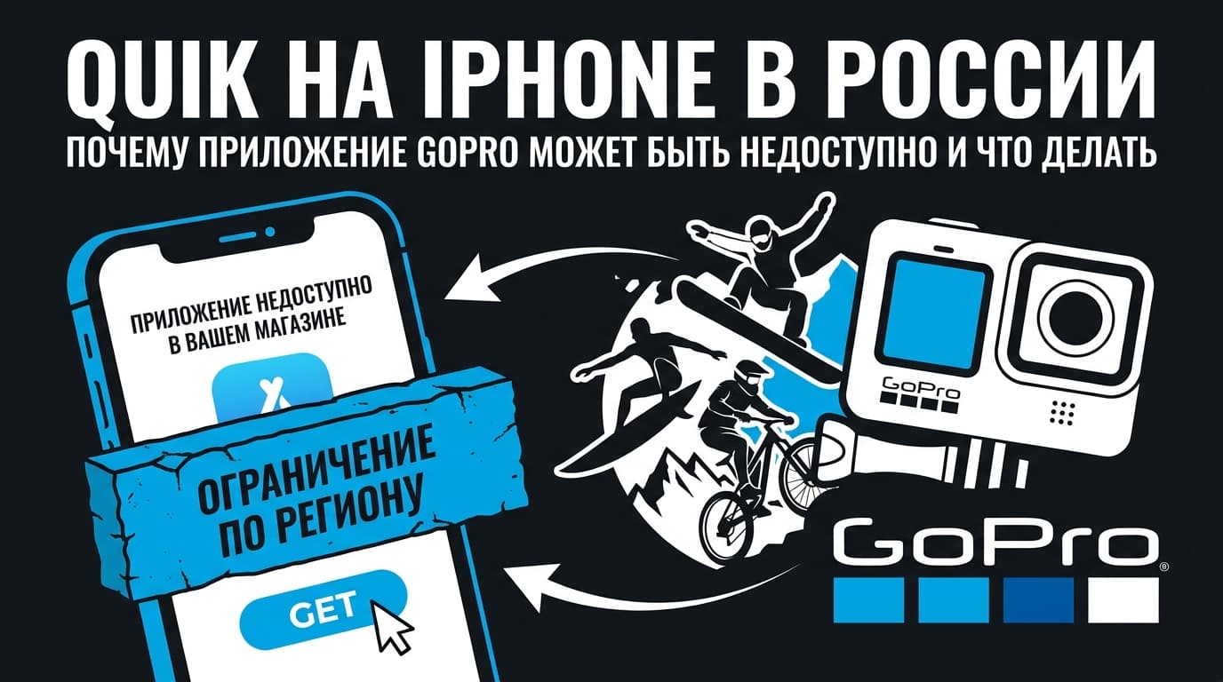 Как установить приложение GoPro Quik на iPhone в России