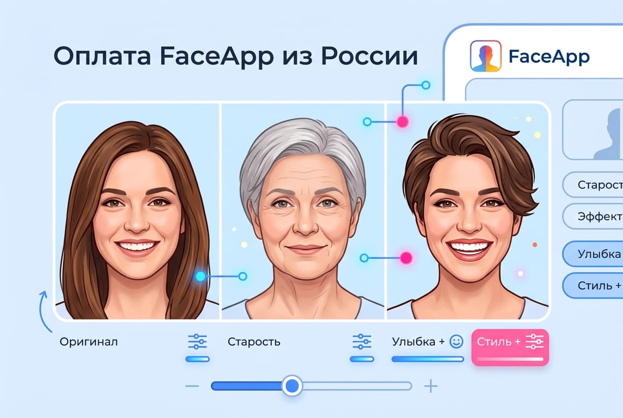 Как оплатить FaceApp из России в 2026 году: подписку Pro без зарубежной карты