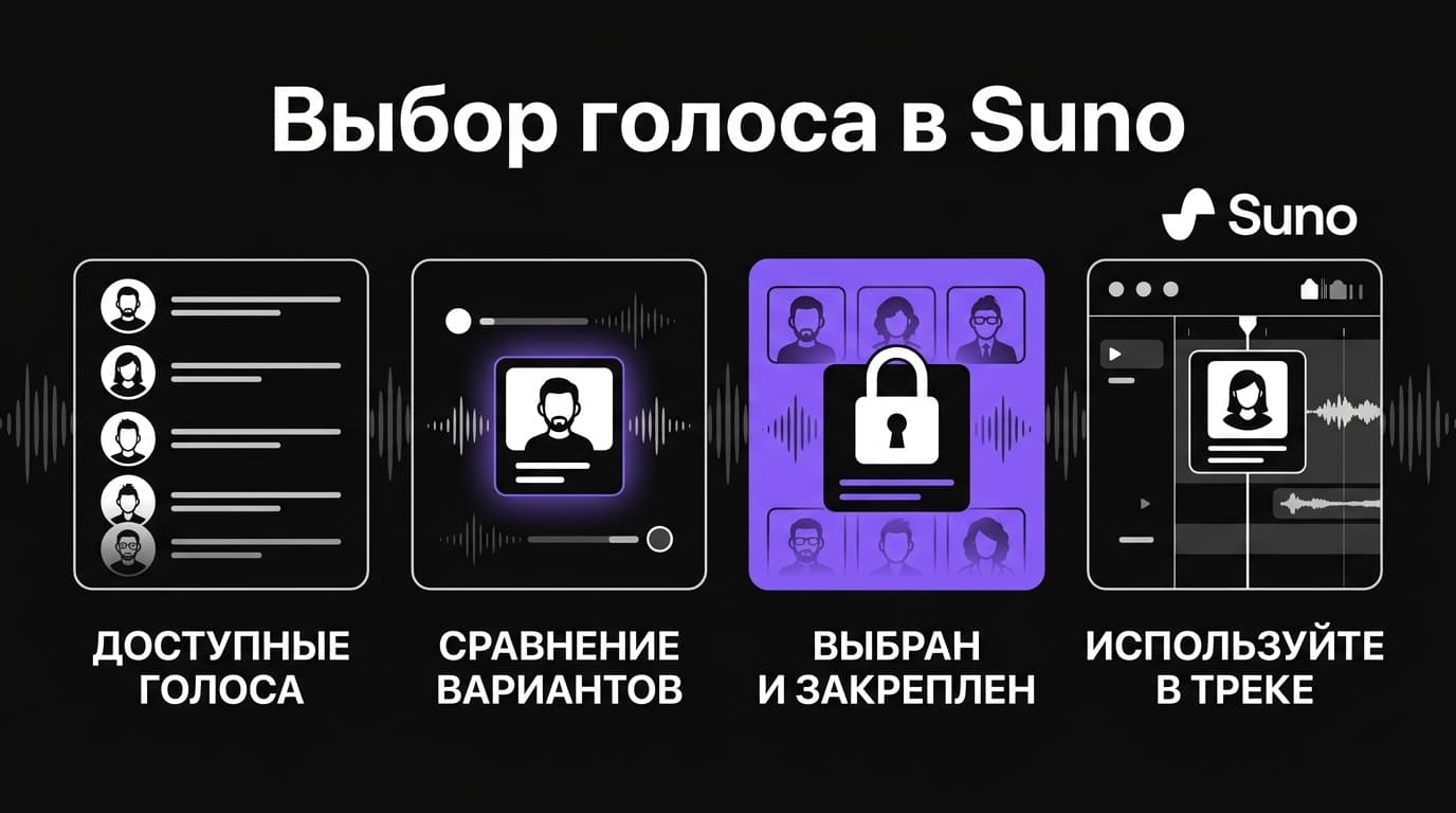 Как в Suno подобрать себе голос и не терять его в каждой новой песне