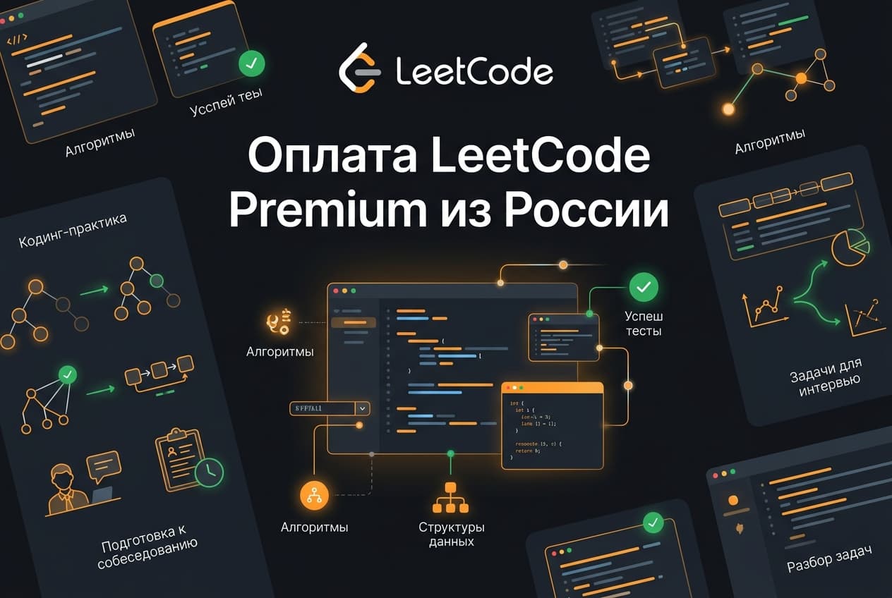 Как оформить подписку LeetCode Premium из России в 2026 году: без зарубежной карты