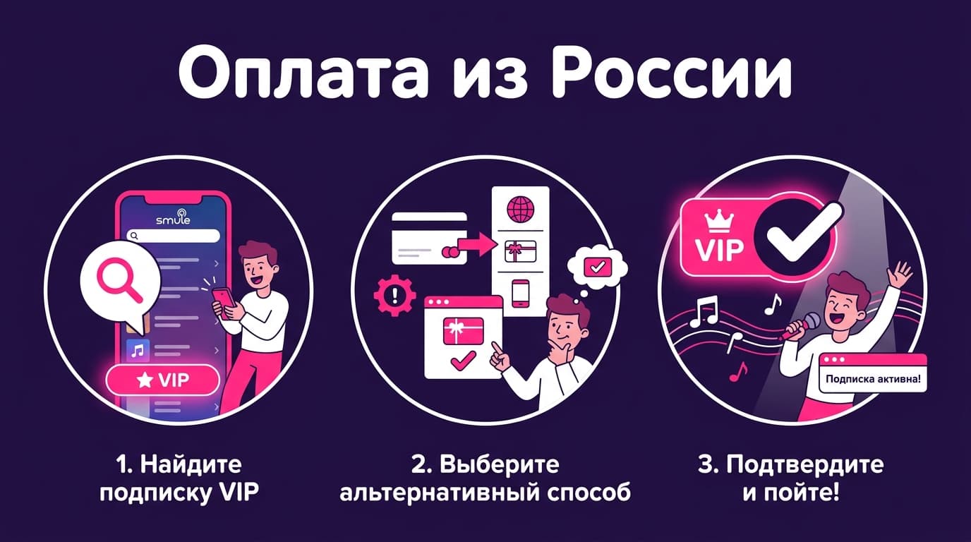 Smule: как оплатить подписку VIP из России в 2026 году — фото 3
