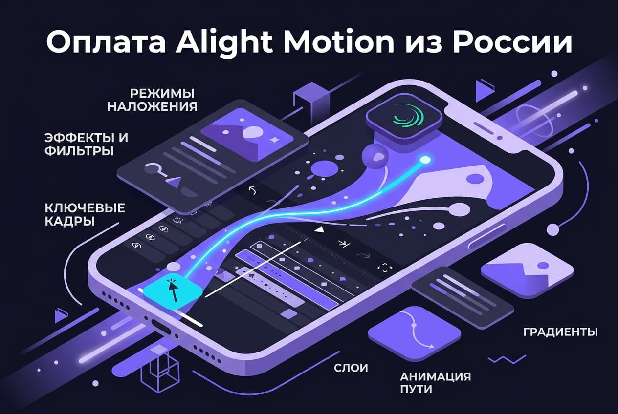 Как оплатить Alight Motion из России в 2026 году: подписку без зарубежной карты