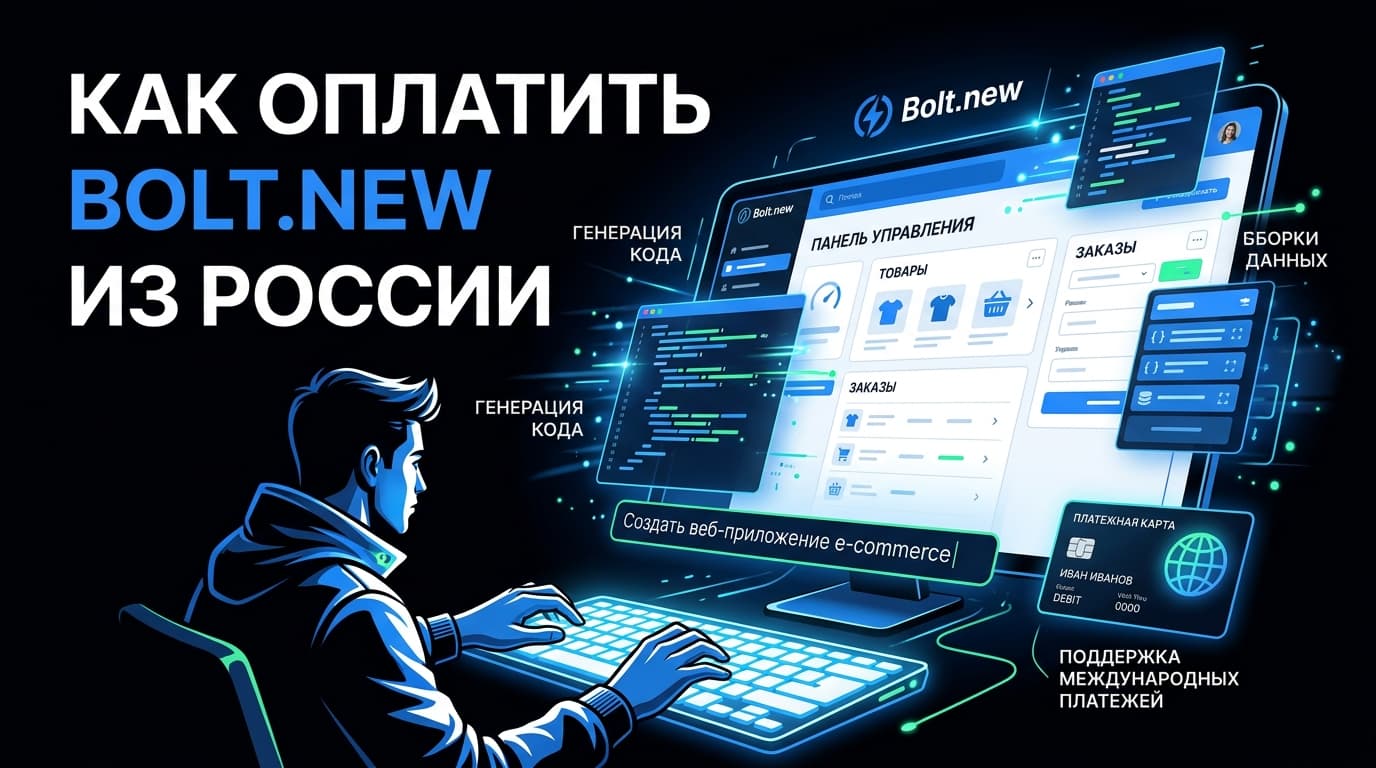Bolt.new и оплата из России в 2026 году: разбираемся с токенами и рабочим способом провести платёж