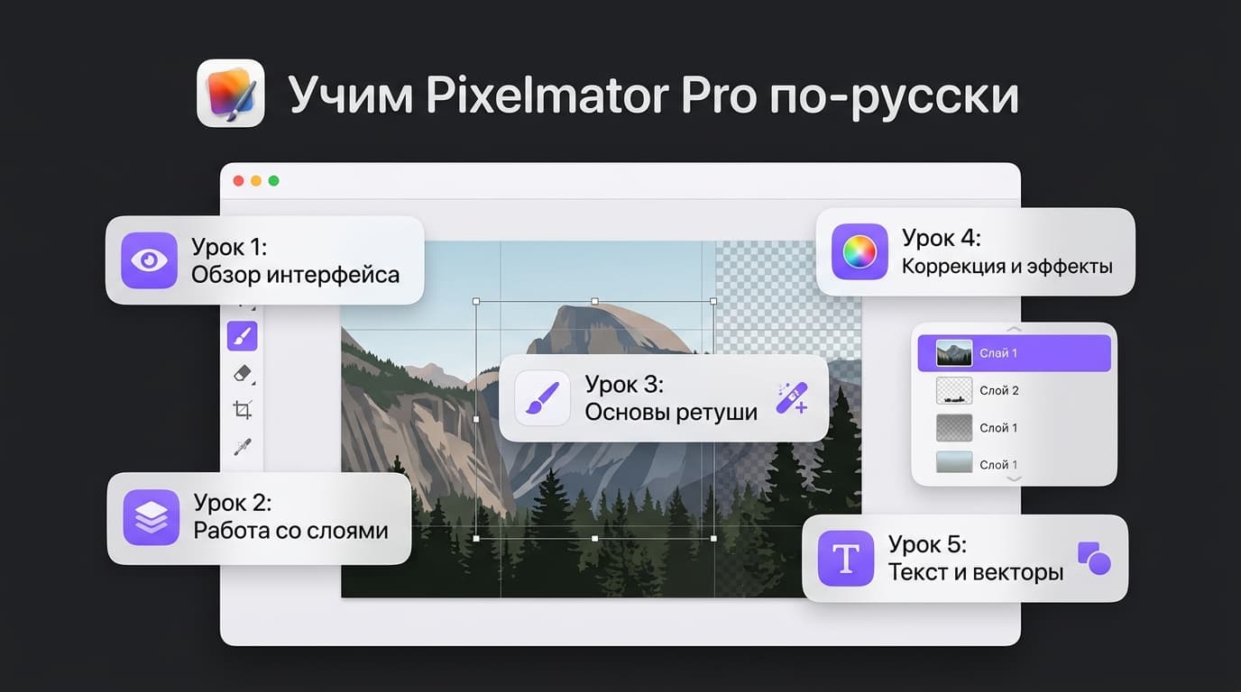 Pixelmator Pro: обучение на русском языке — где брать уроки после переезда к Apple