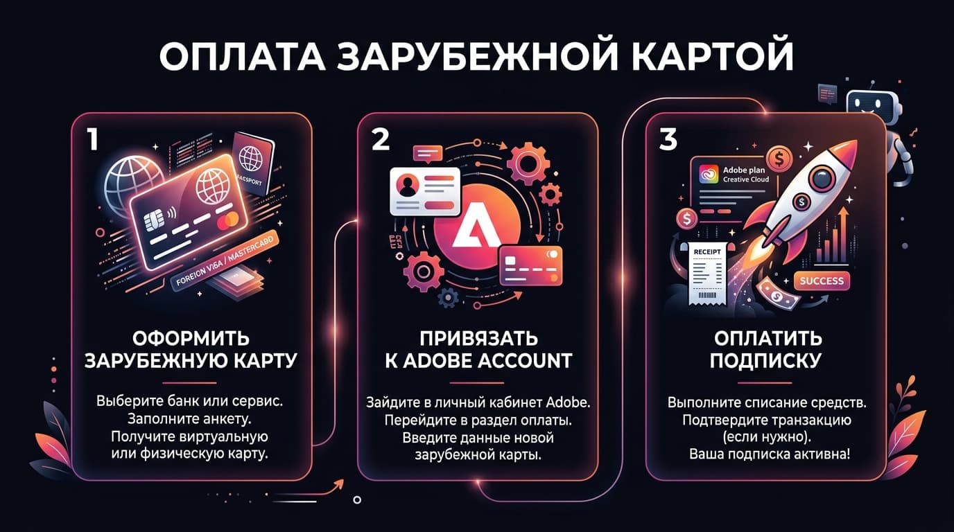Как оформить подписку Adobe Firefly из России в 2026 году — фото 5