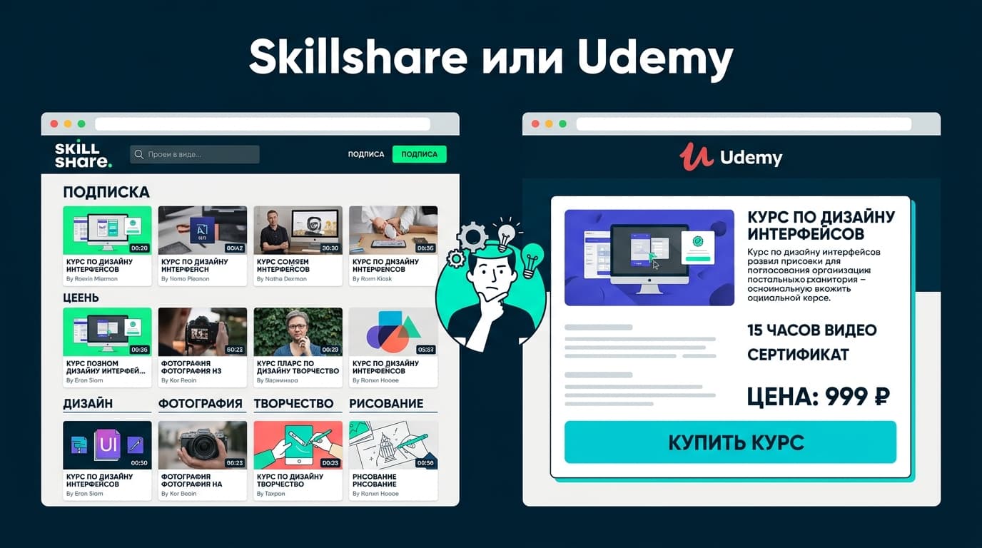 В чём разница между Skillshare и Udemy: что выбрать в 2026