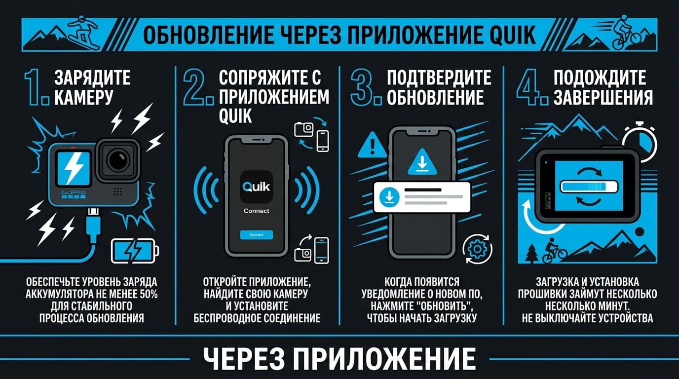Как обновить GoPro Hero 13 в России: через приложение и вручную с карты — фото 2