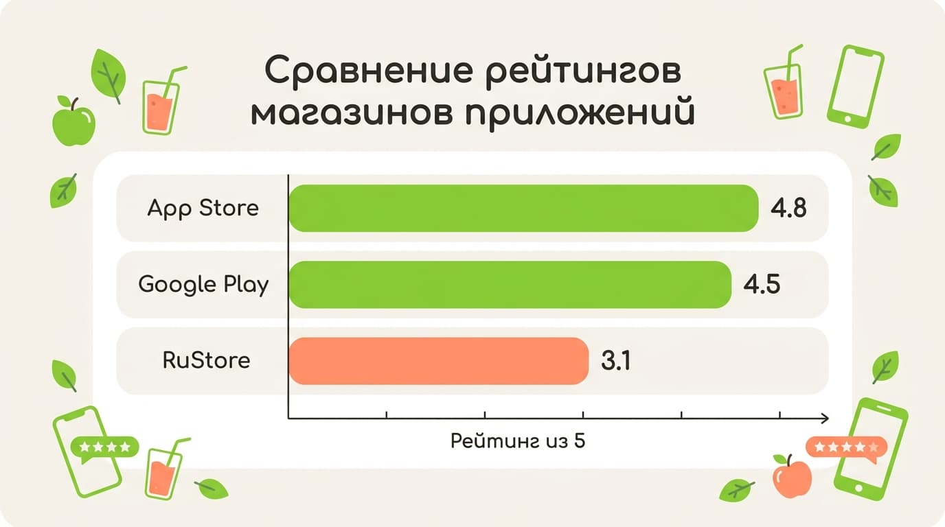 Yazio отзывы: что на самом деле говорят оценки в App Store, Google Play и RuStore — фото 1
