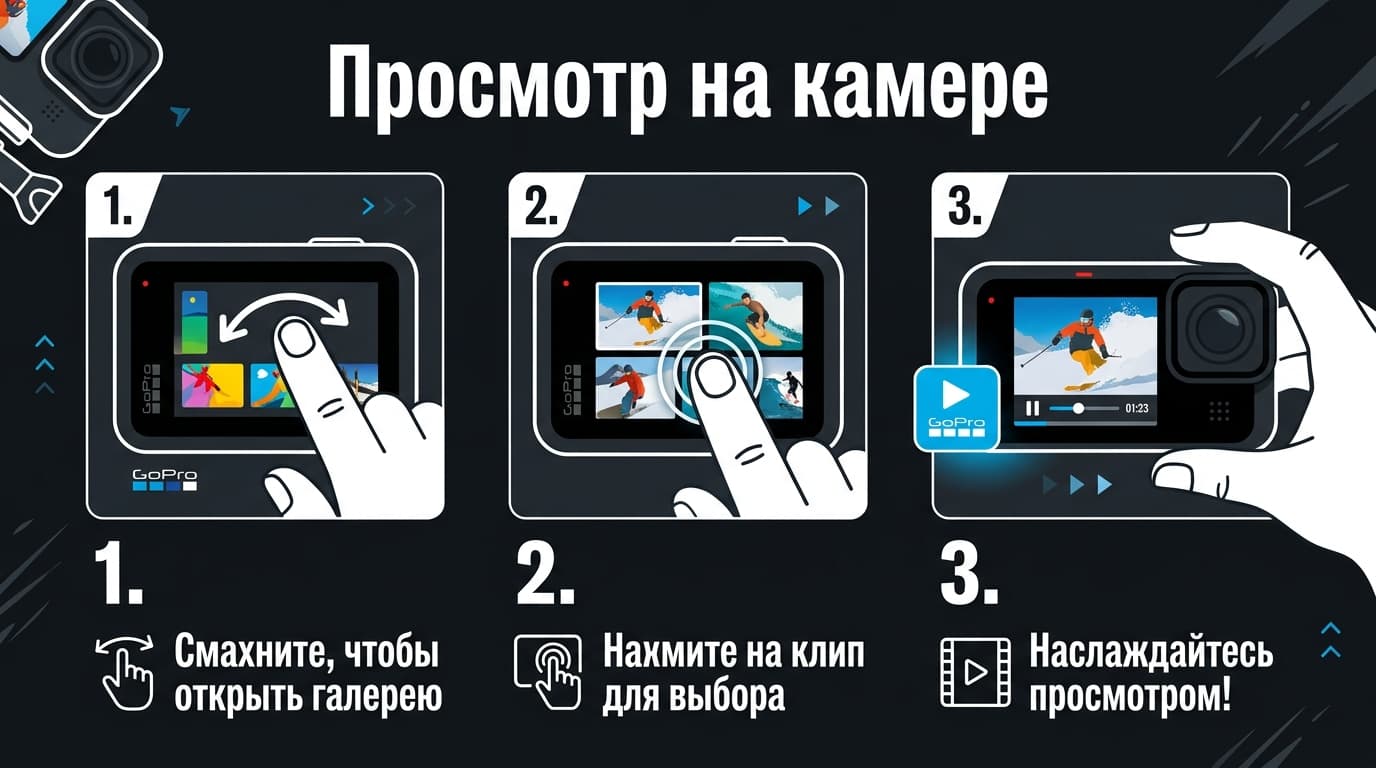 Как посмотреть видео на GoPro: на камере, телефоне и телевизоре — фото 1