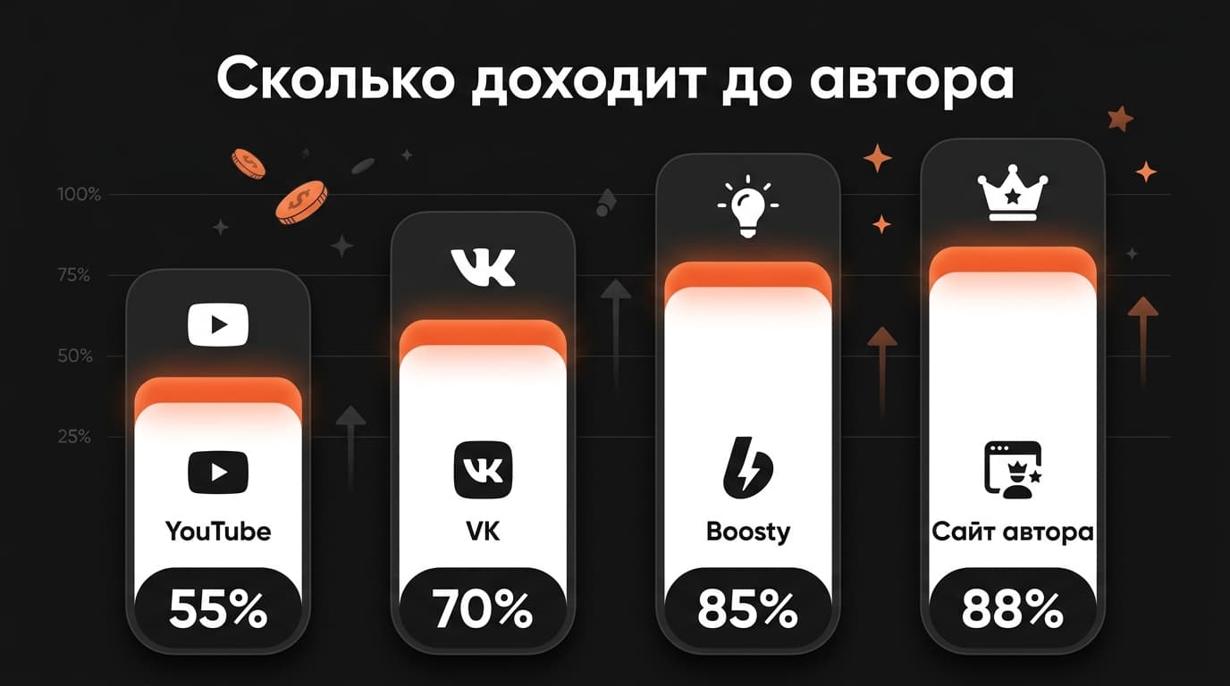 Сайты как Boosty: шесть площадок для авторов и цена вопроса в процентах — фото 2