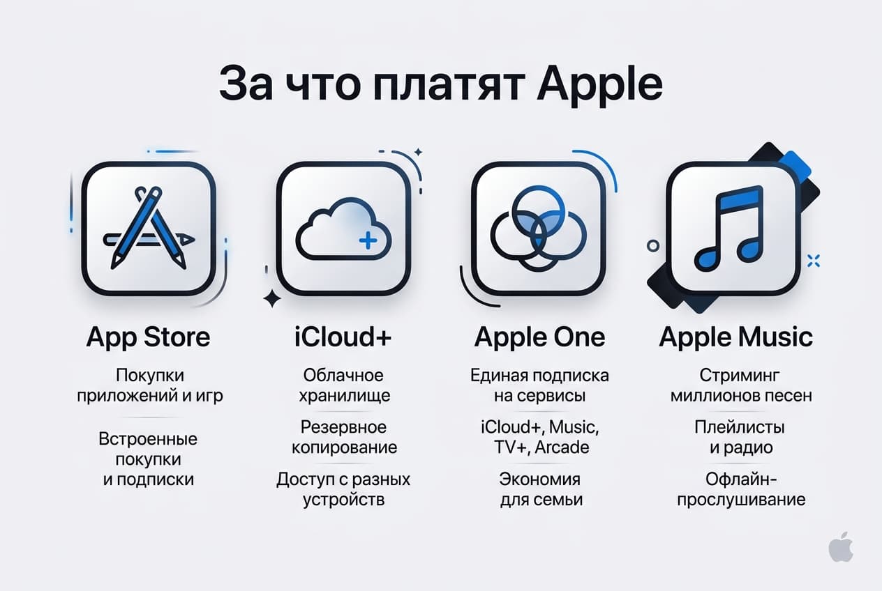 Как оплатить Apple из России в 2026 году: App Store, iCloud и Apple One без зарубежной карты — фото 1