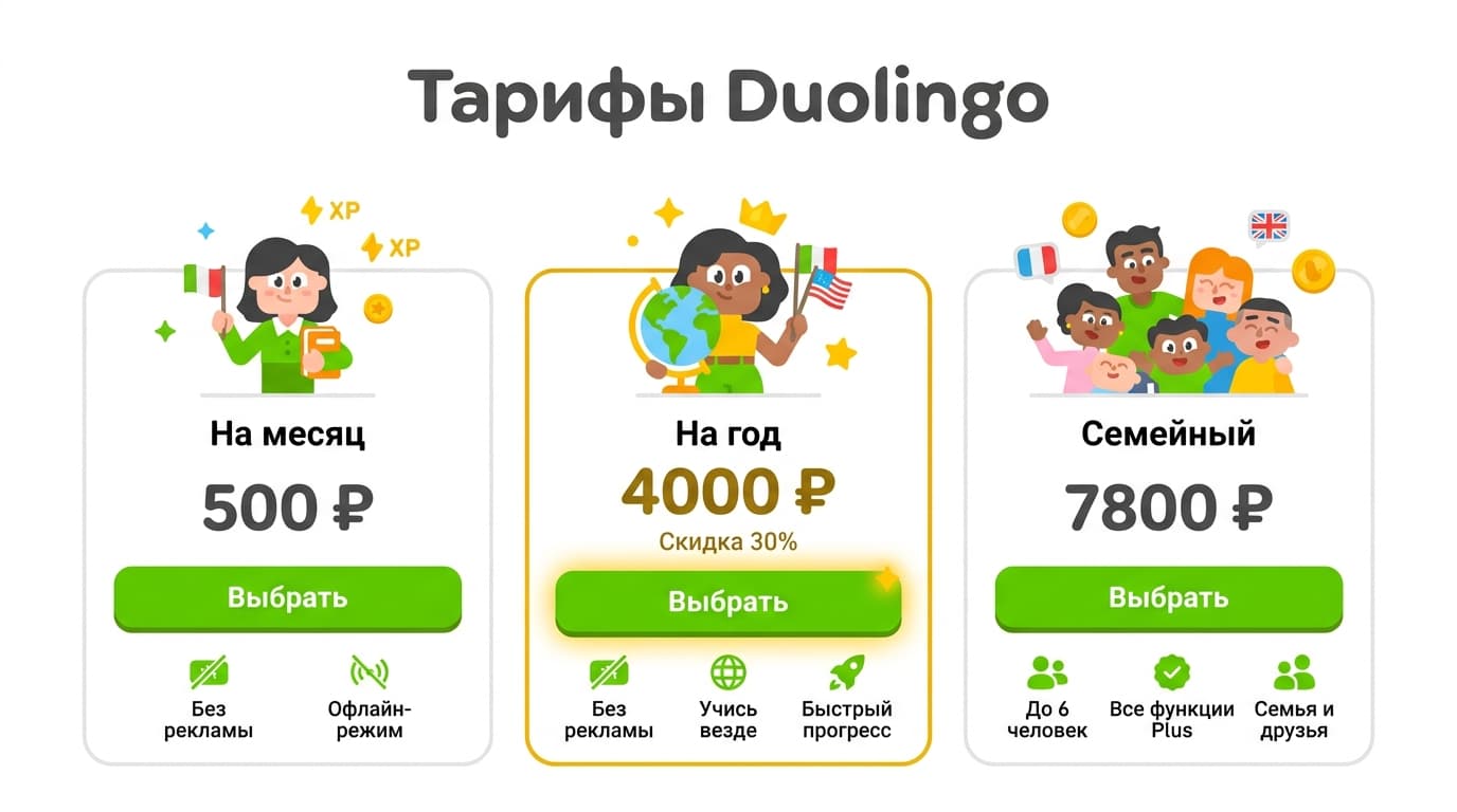 Duolingo: как оплатить подписку Super из России в 2026 году — фото 2