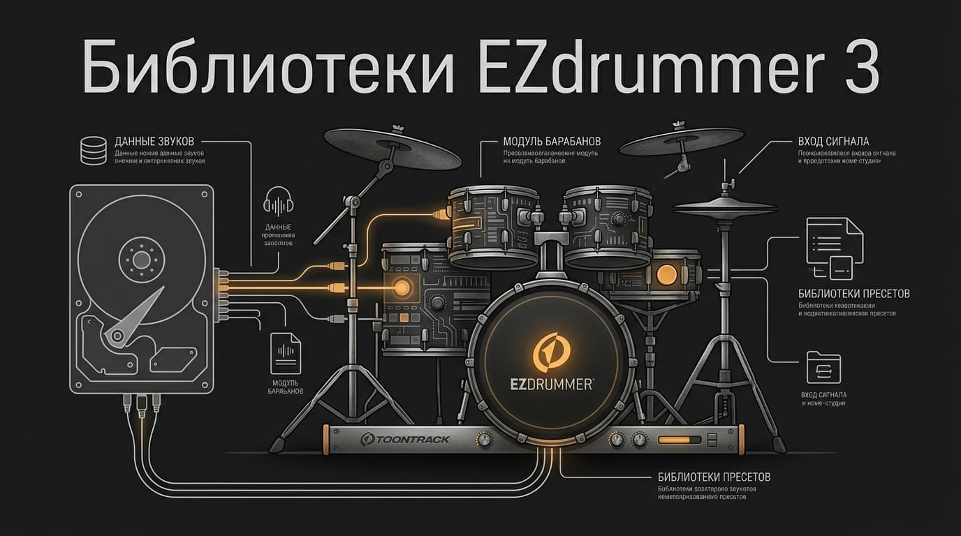 EZdrummer 3: как добавить библиотеку и не потерять её после переезда на другой диск