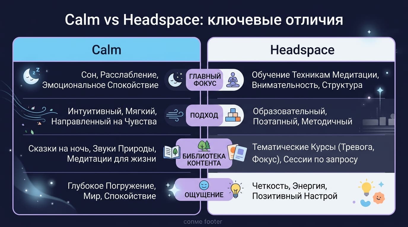 Calm против Headspace: как понять, какое приложение выбрать — фото 1