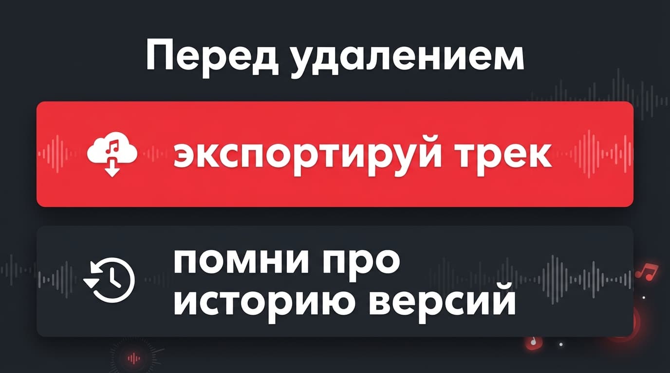 Удаление записи в BandLab: как убрать дубль, дорожку или весь проект правильно — фото 2