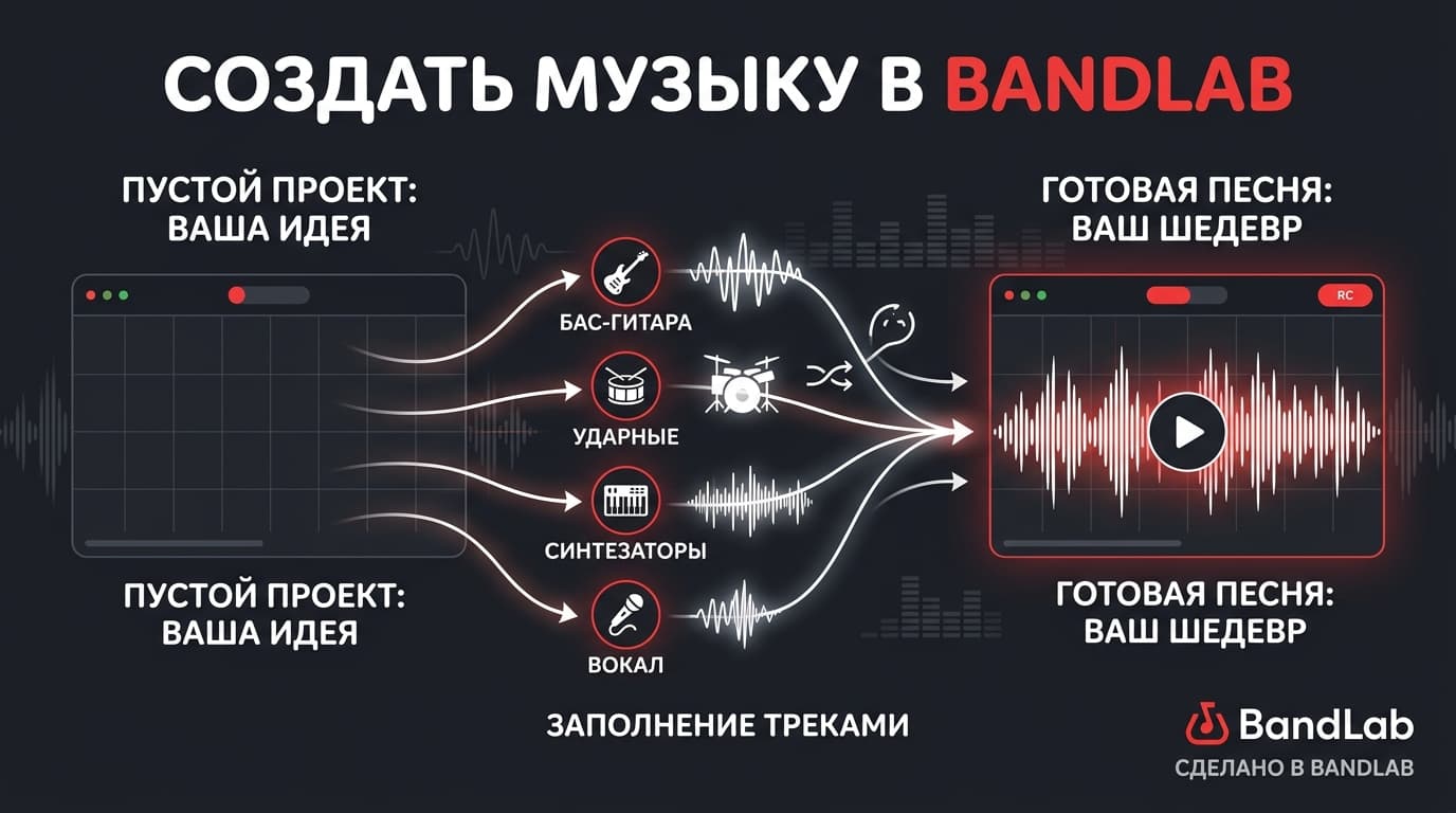 BandLab с нуля: как дойти от пустого проекта до готовой композиции