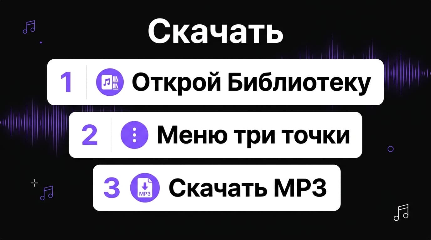 Скачать трек с Suno на устройство: пошаговая инструкция и выбор формата — фото 1