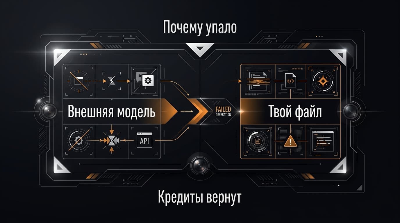 Higgsfield не работает: почему падает генерация, гаснут кредиты и что чинится за минуту — фото 3