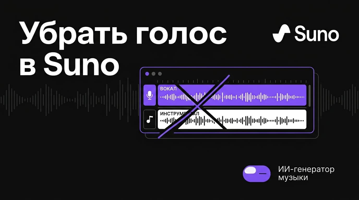 Инструментал в Suno: как получить трек без голоса на любом этапе
