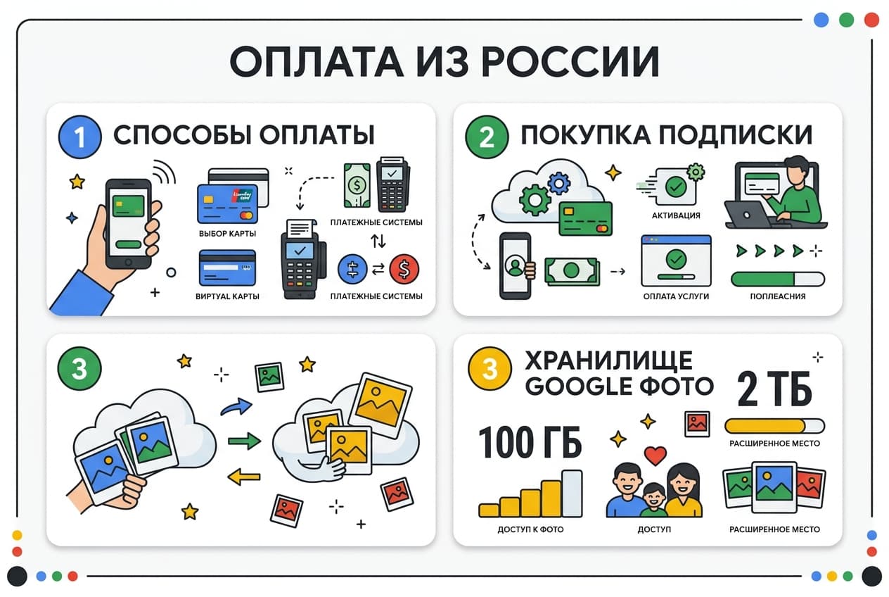 Как оплатить Гугл Фото в России в 2026 году — фото 4