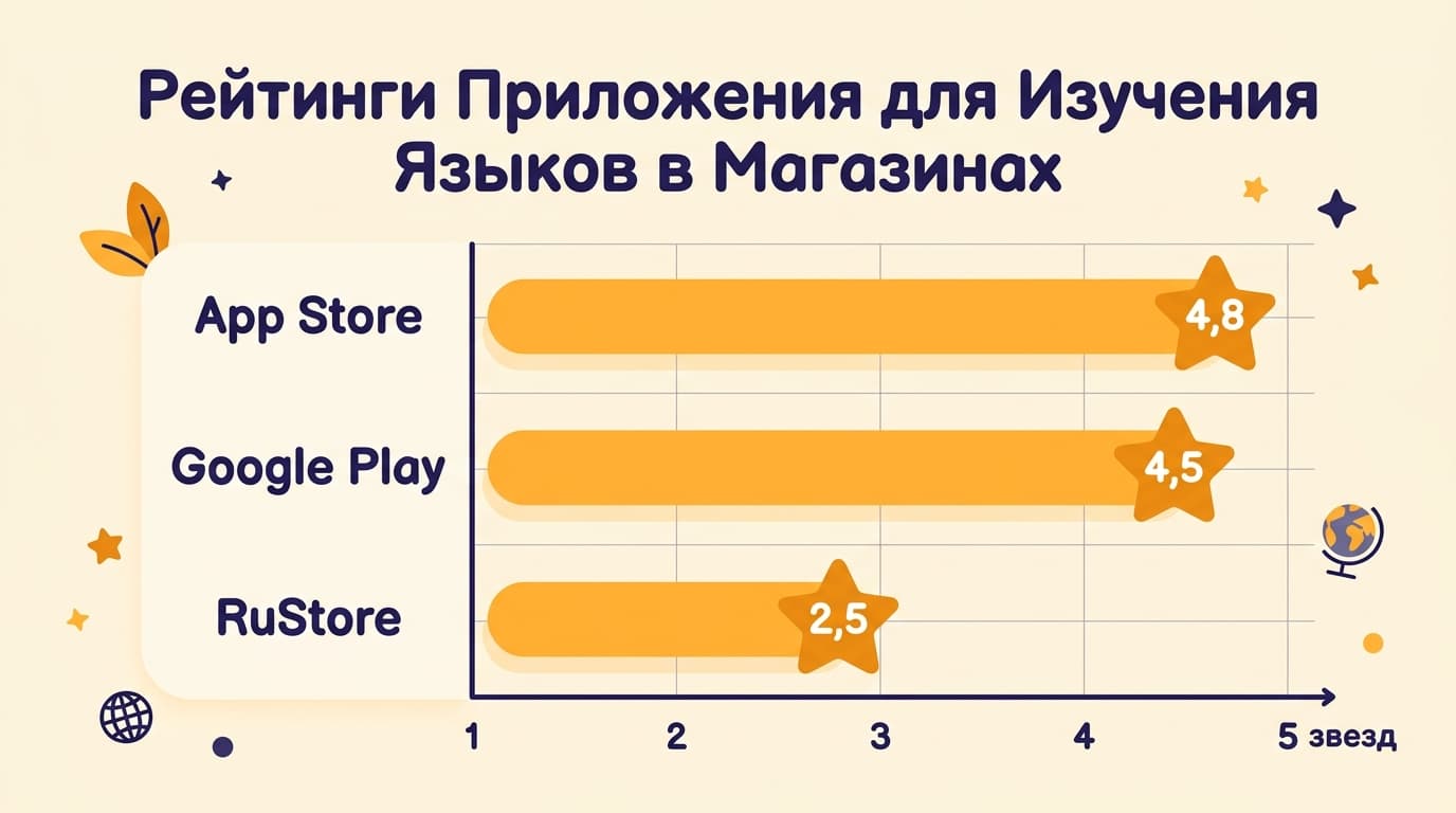 Отзывы Memrise: почему оценки в App Store, Google Play и RuStore так расходятся — фото 1