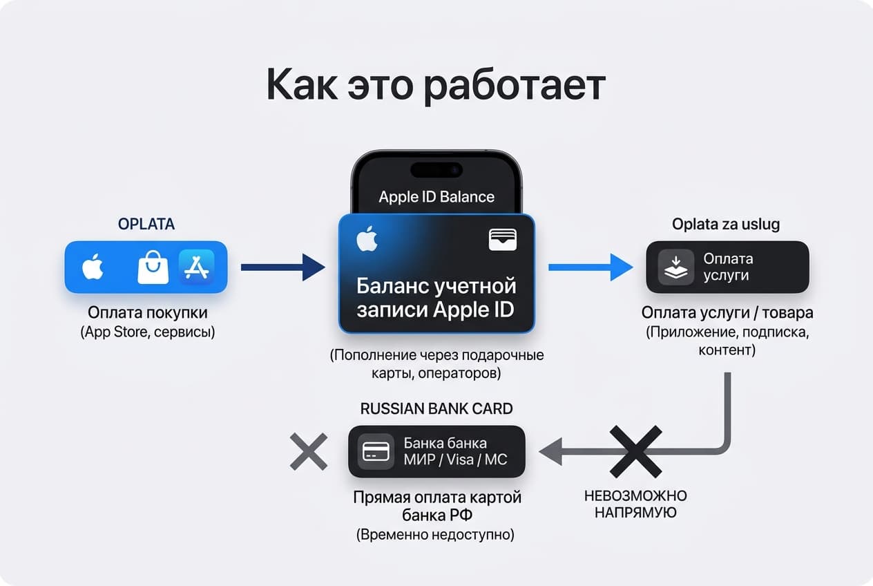 Как оплатить через Apple ID из России в 2026 году — фото 1